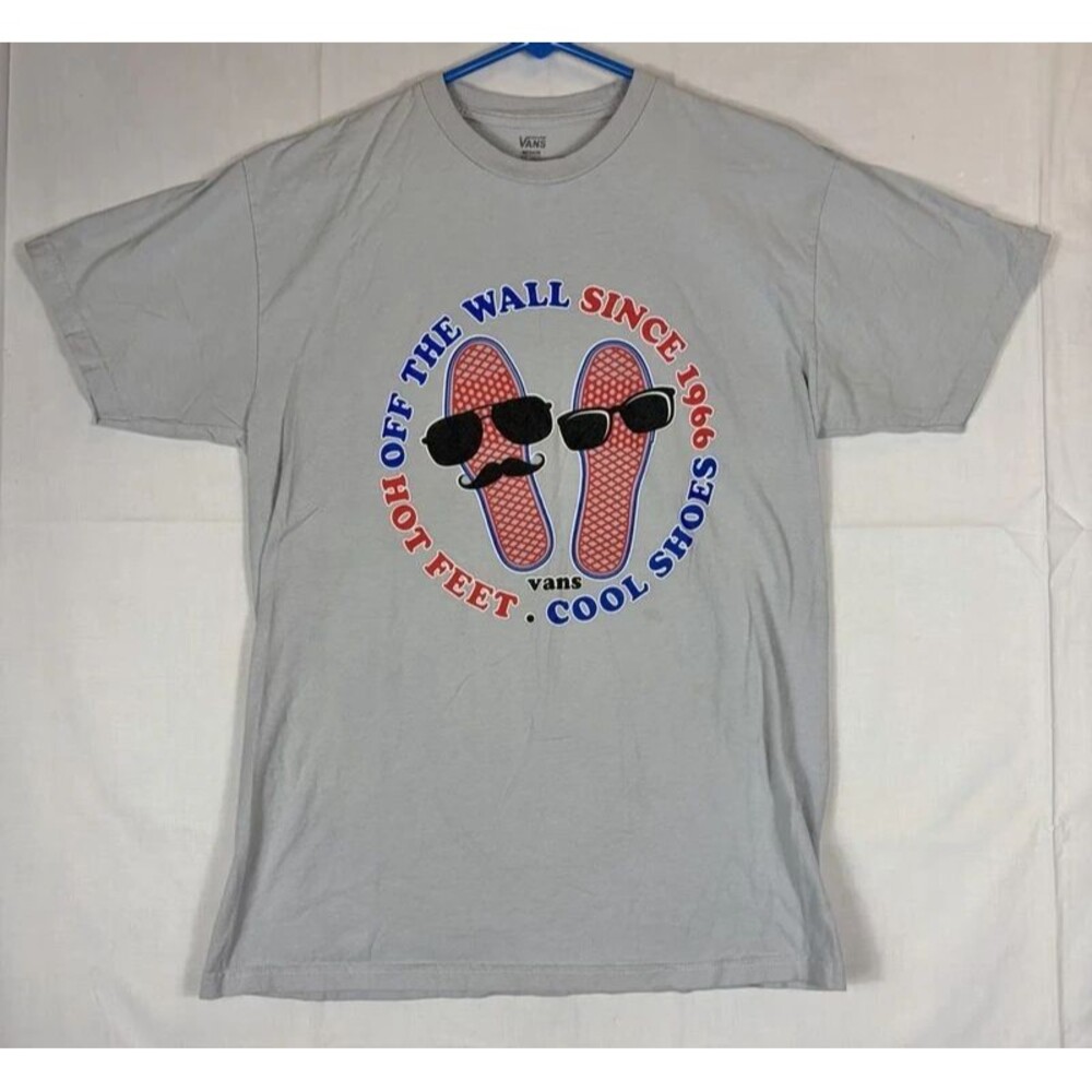 Vans Off The Wall Hot Feet Cool Shoes Graphic T Shirt Men’s M Skateboarding